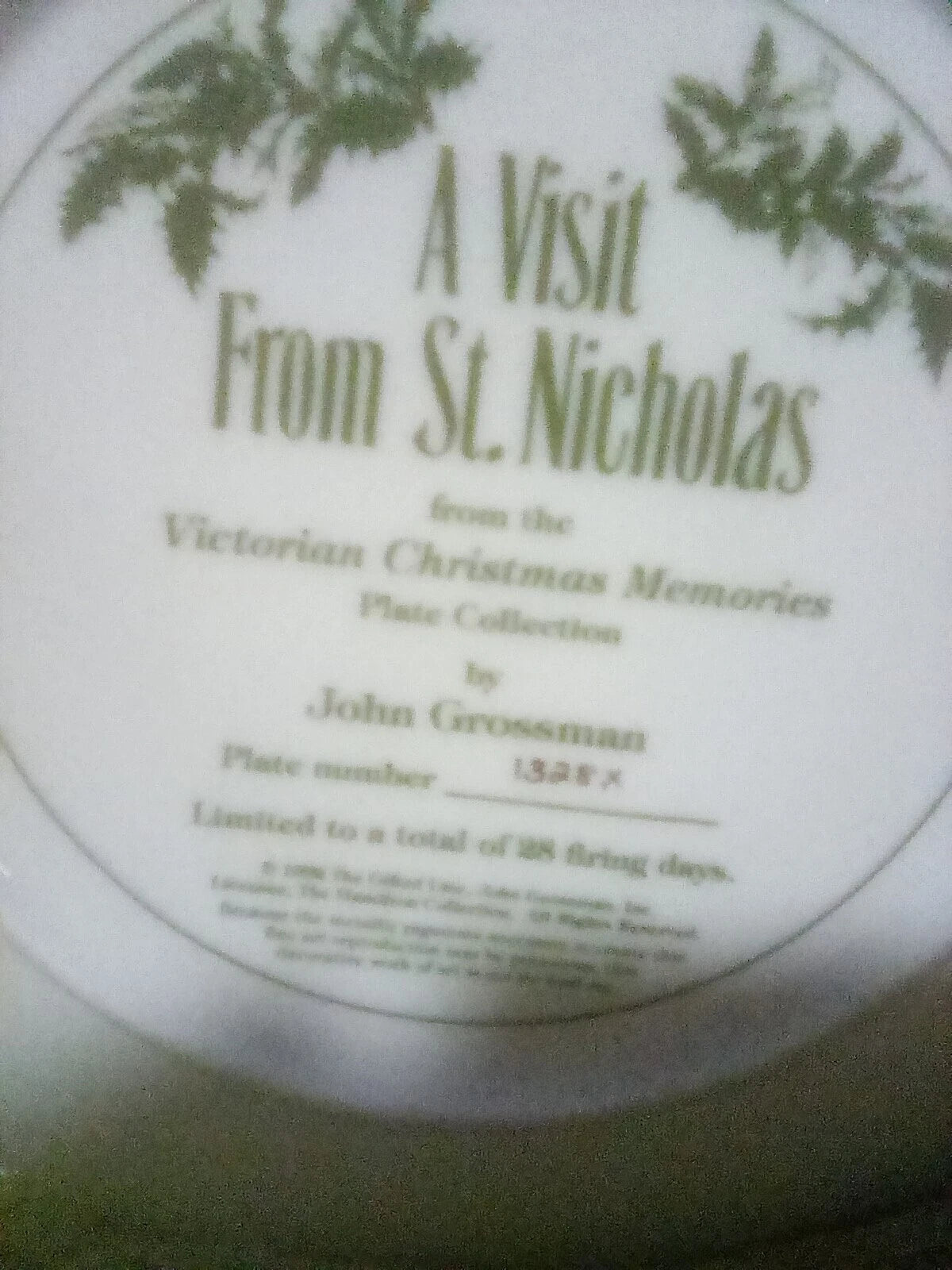 Victorian Christmas Memories collector Plate
