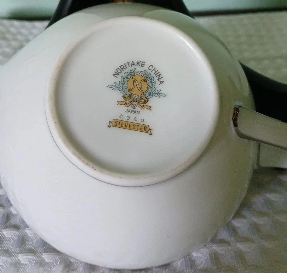 Nordtke China logo on the bottom of a white teacup