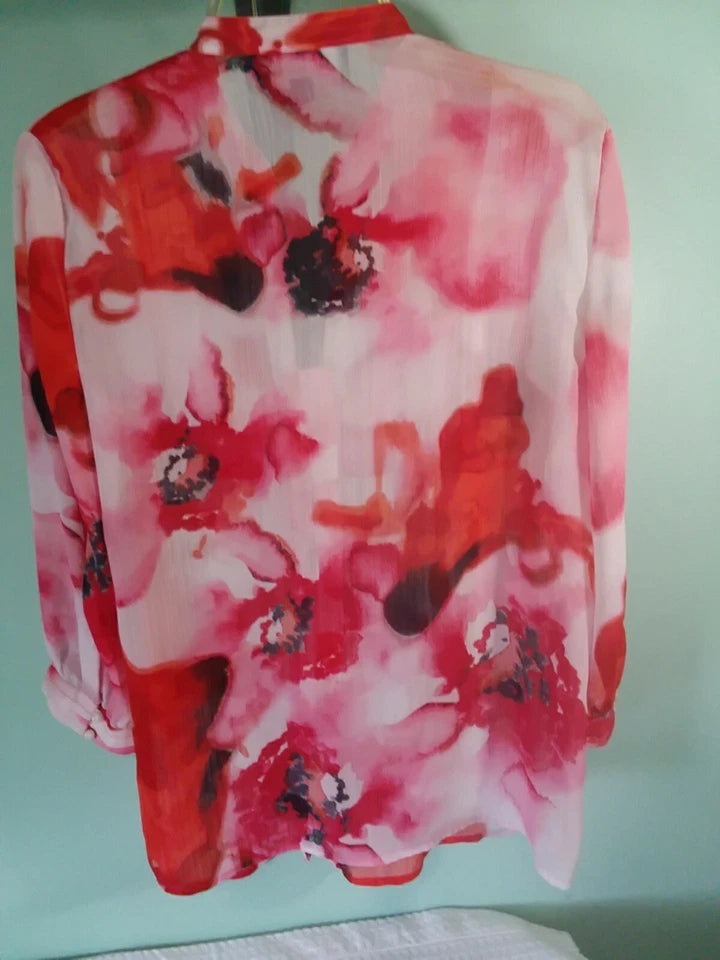 Floral patterned garment on a light green background