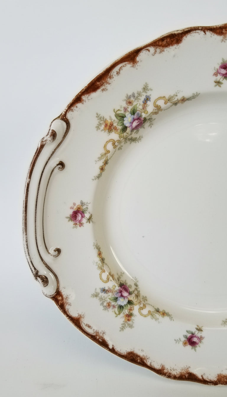 Decorative plate with floral patterns on a white background